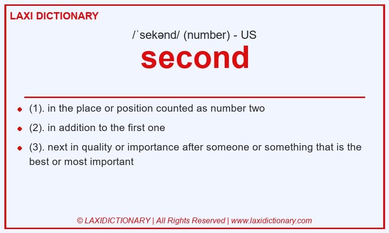 Definition second in American English