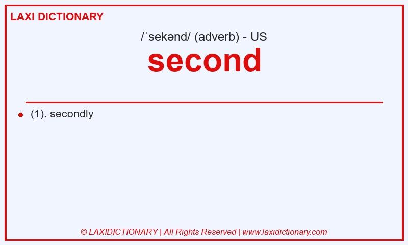 Definition second in American English