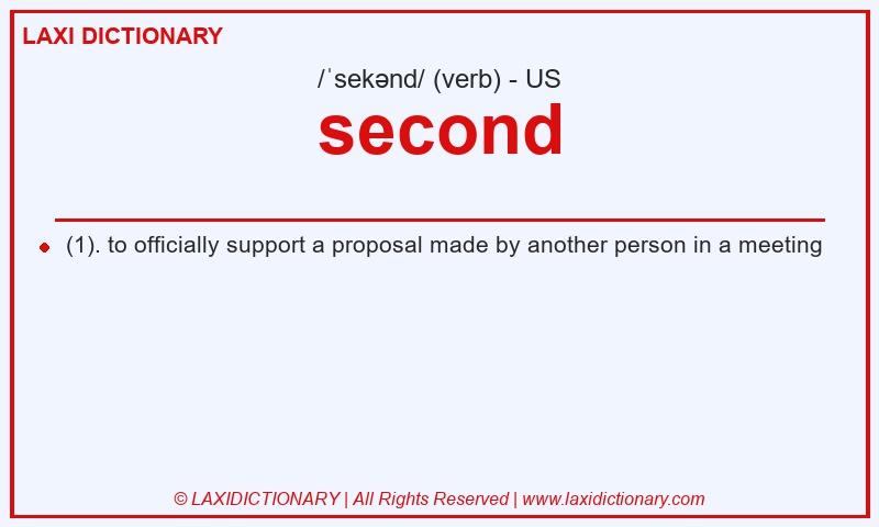 Definition second in American English