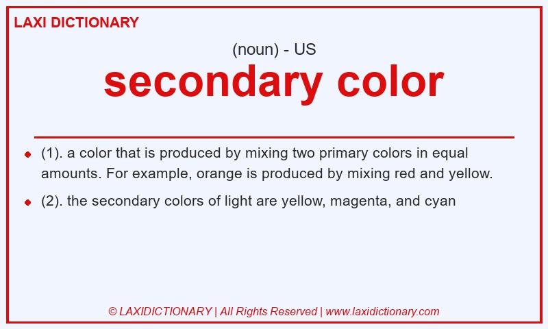 Definition secondary color in American English