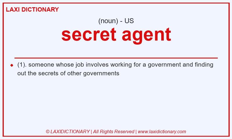 Definition secret agent in American English