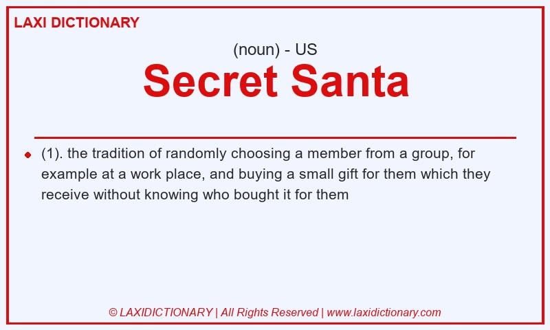 Definition Secret Santa in American English