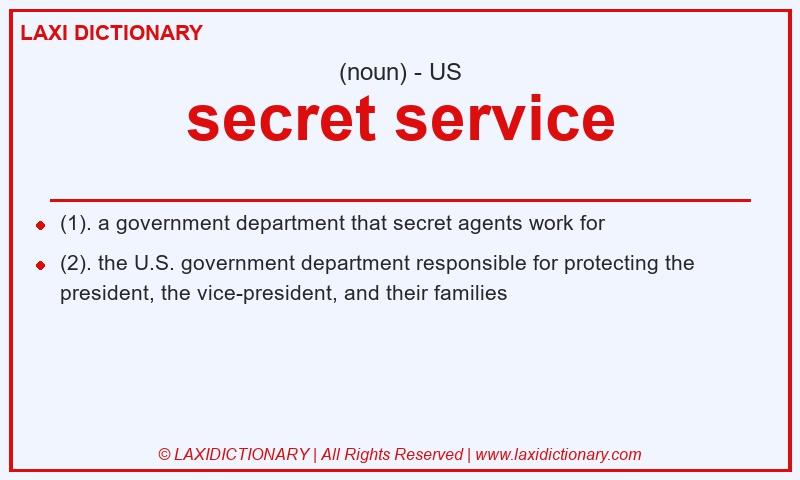 Definition secret service in American English