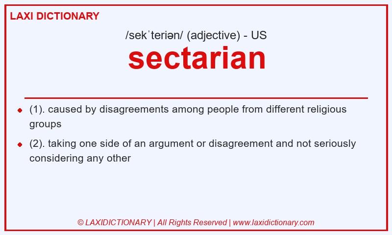 Definition sectarian in American English