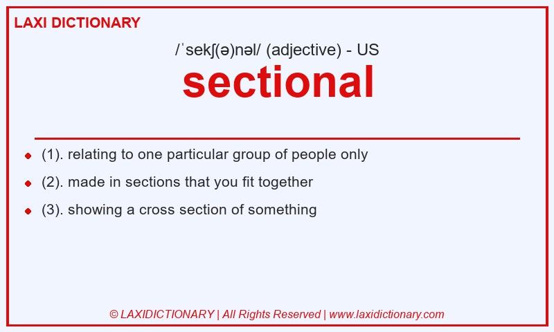 Definition sectional in American English