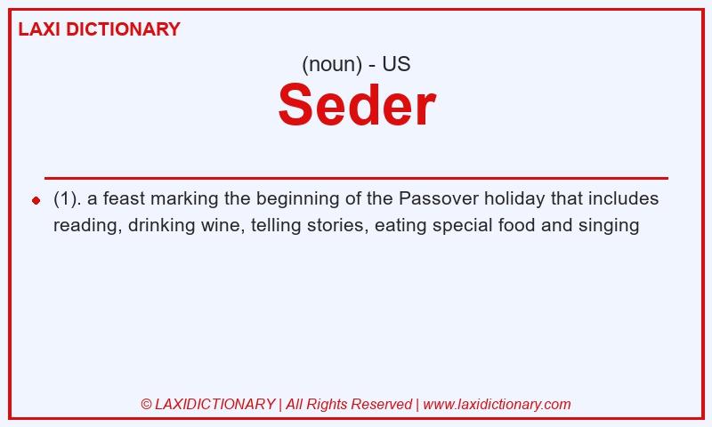 Definition Seder in American English