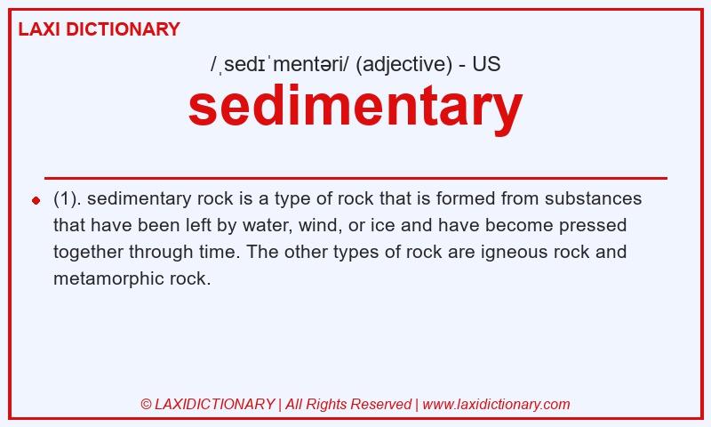 Definition sedimentary in American English