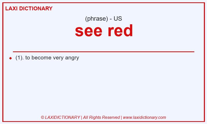Definition see red in American English