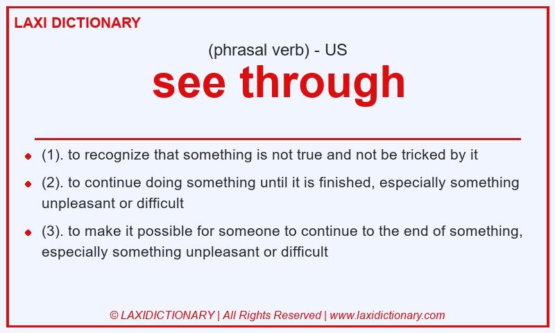 Definition see through in American English