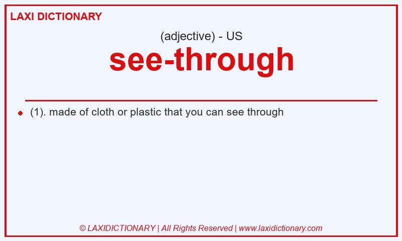 Definition see-through in American English