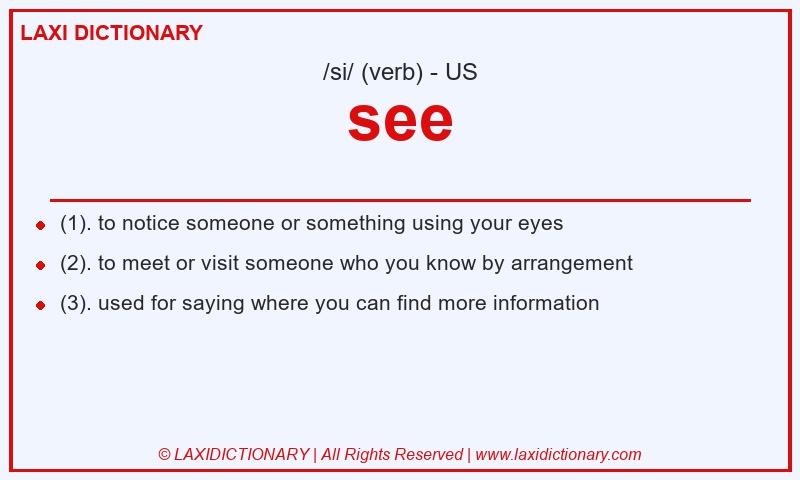 Definition see in American English