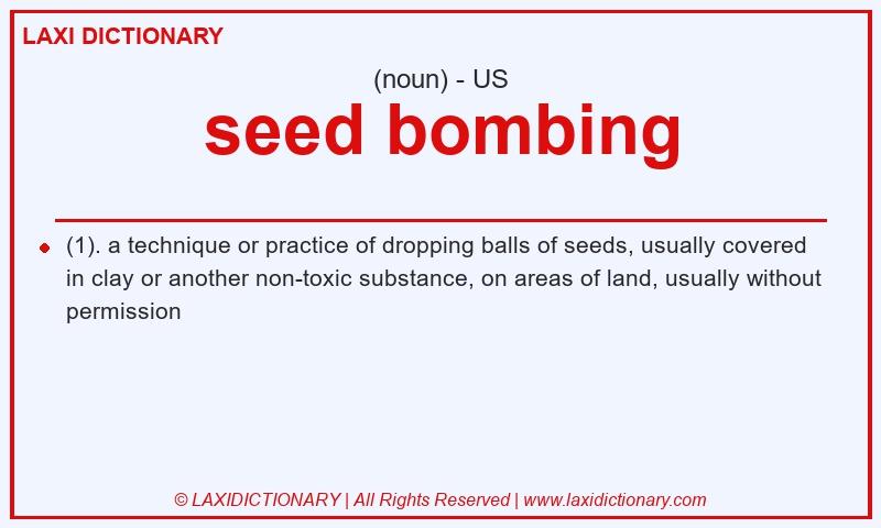 Definition seed bombing in American English