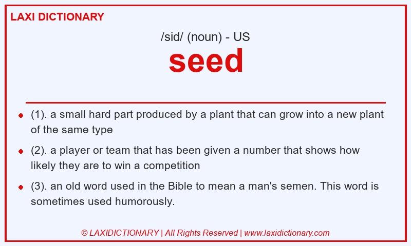 Definition seed in American English