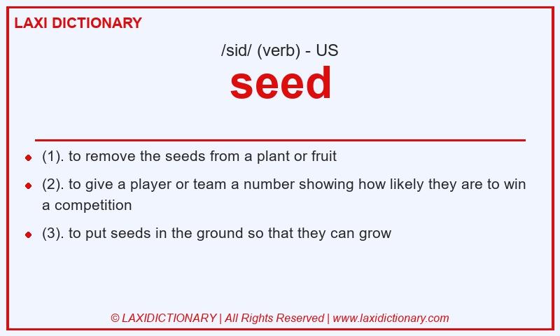 Definition seed in American English
