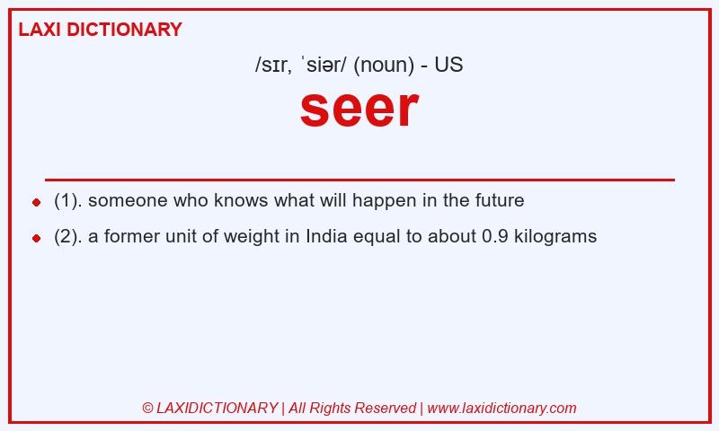 Definition seer in American English