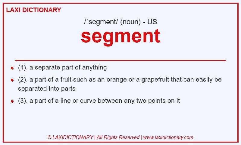 Definition segment in American English