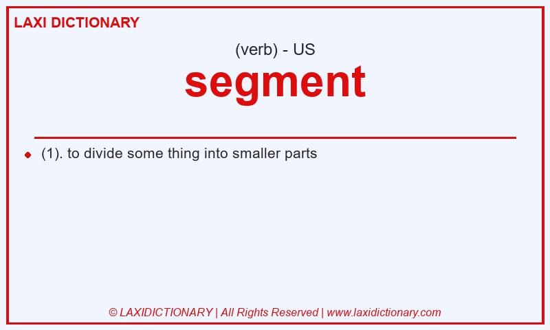 Definition segment in American English