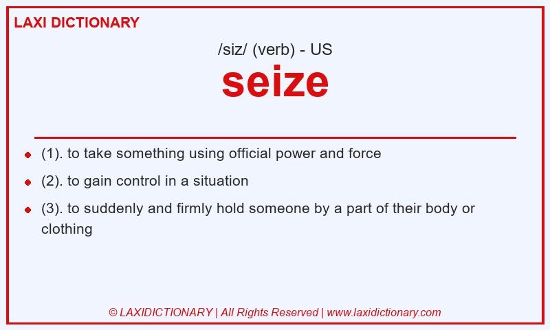 Definition seize in American English