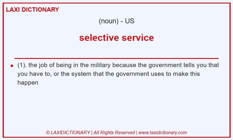 Definition selective service in American English
