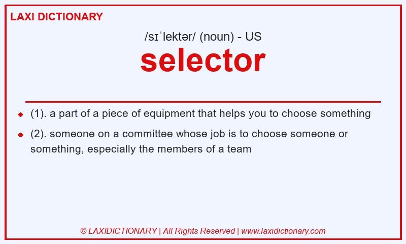 Definition selector in American English