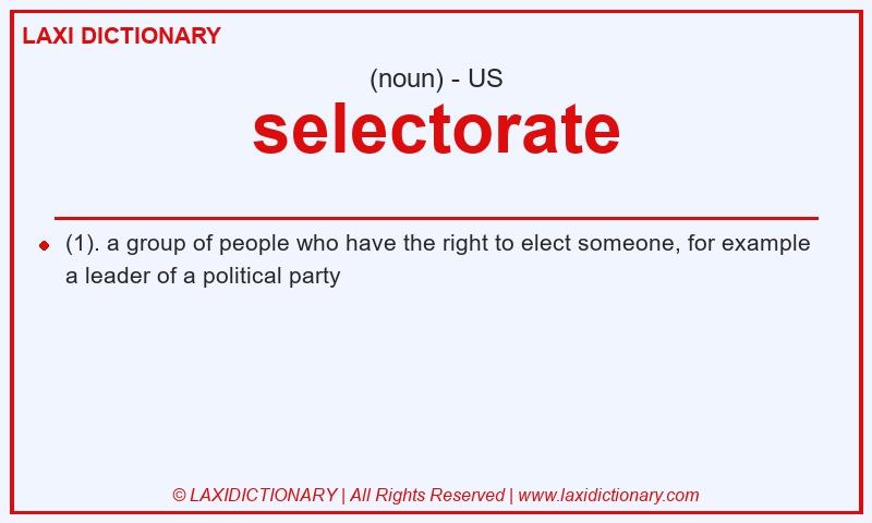 Definition selectorate in American English
