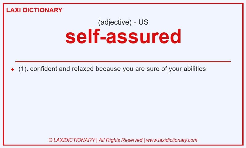 Definition self-assured in American English