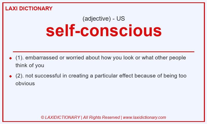 Definition self-conscious in American English