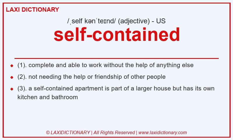 Definition self-contained in American English