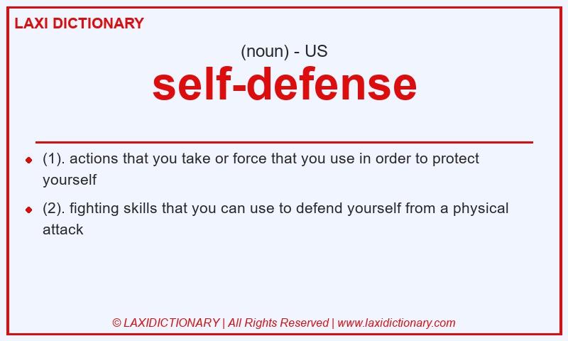 Definition self-defense in American English