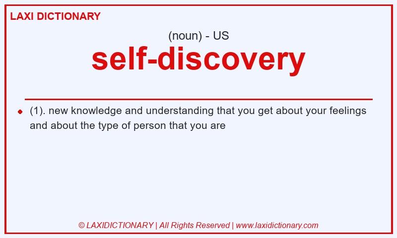 Definition self-discovery in American English
