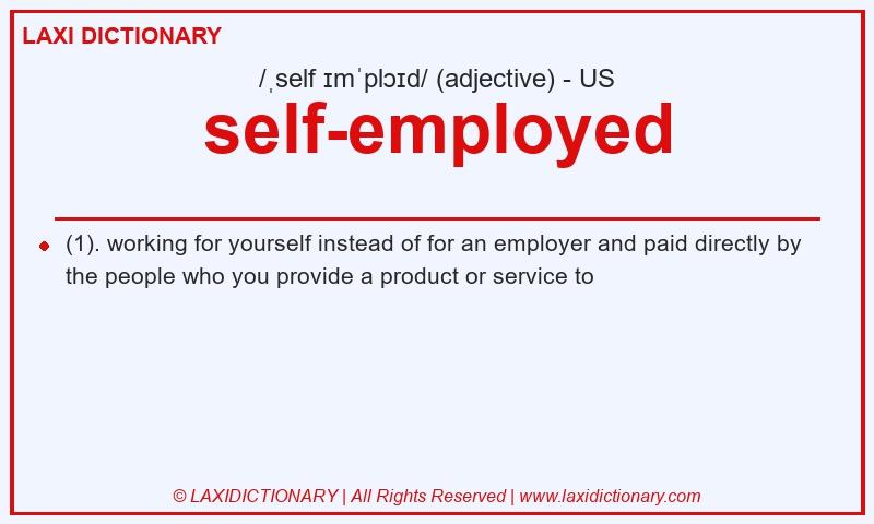 Definition self-employed in American English