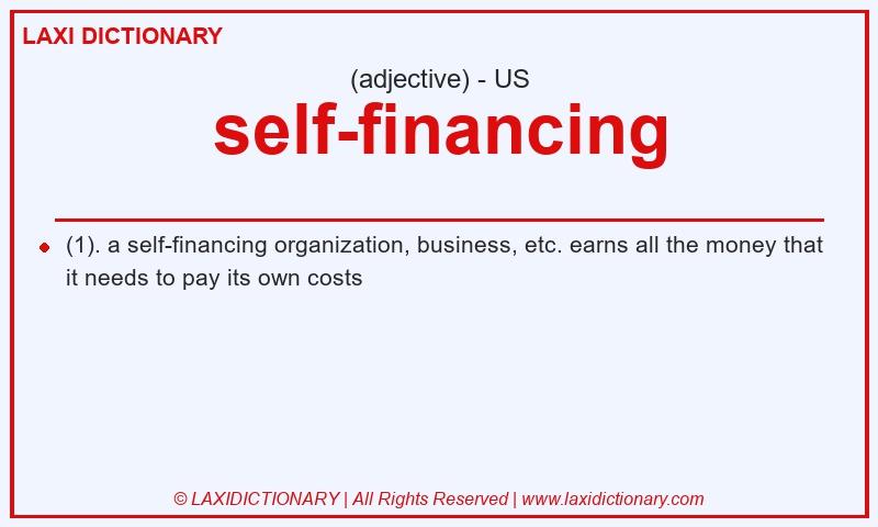 Definition self-financing in American English