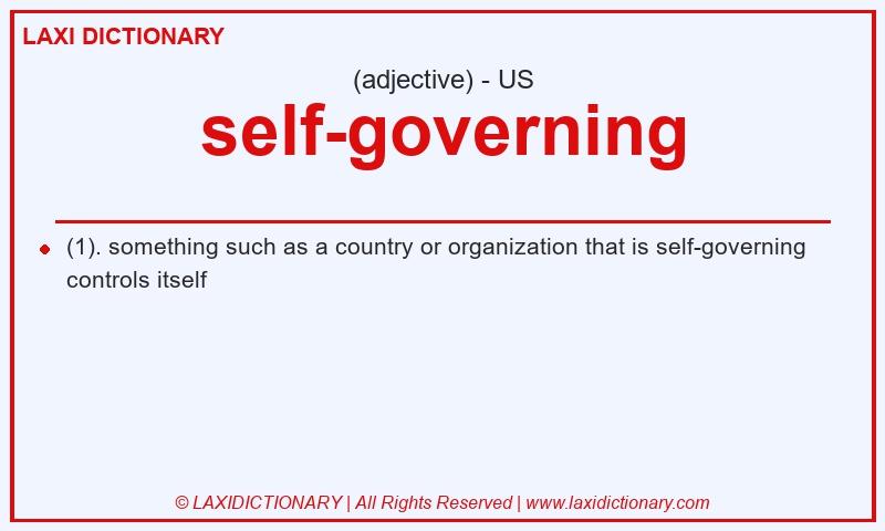 Definition self-governing in American English