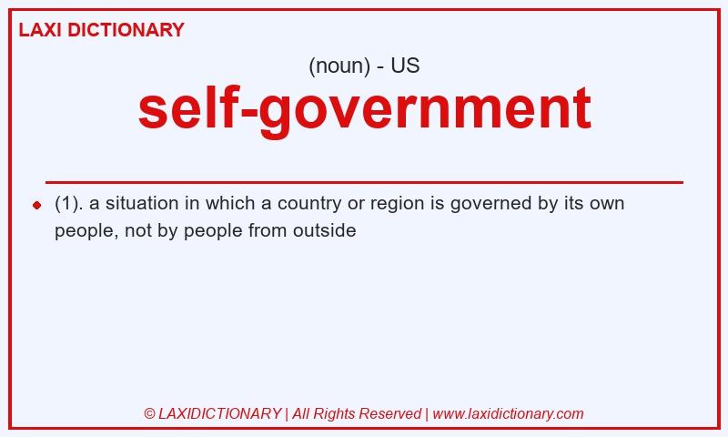 Definition self-government in American English
