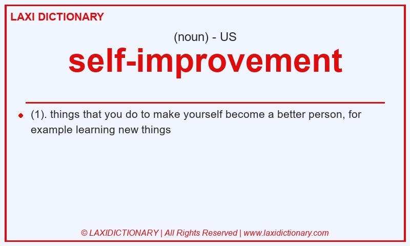 Definition self-improvement in American English