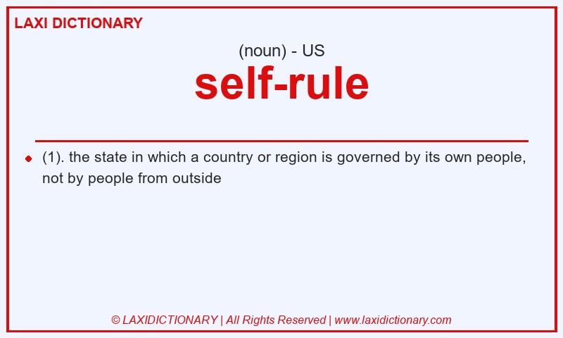 Definition self-rule in American English