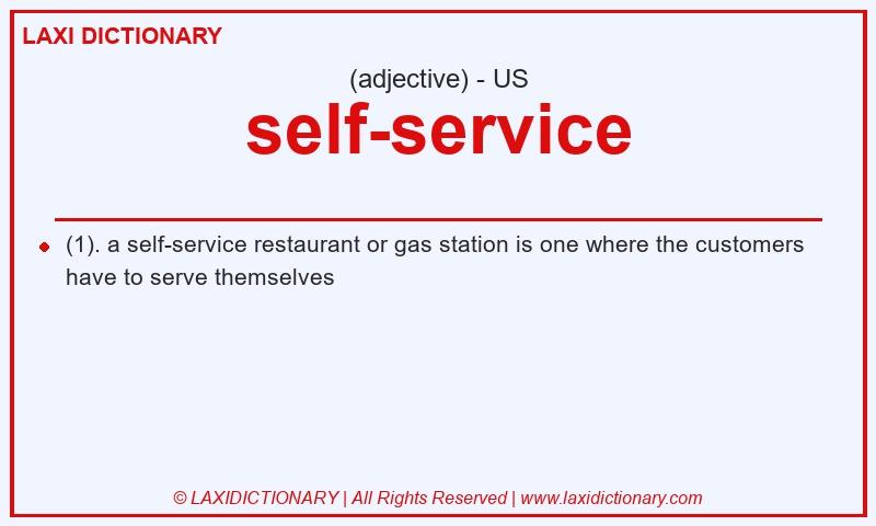 Definition self-service in American English