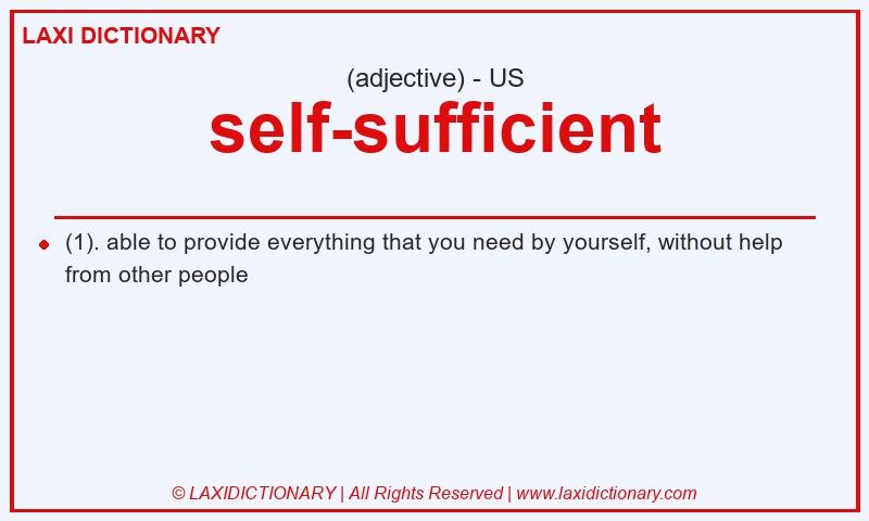 Definition self-sufficient in American English