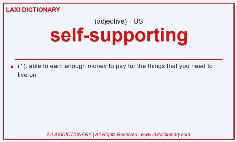 Definition self-supporting in American English