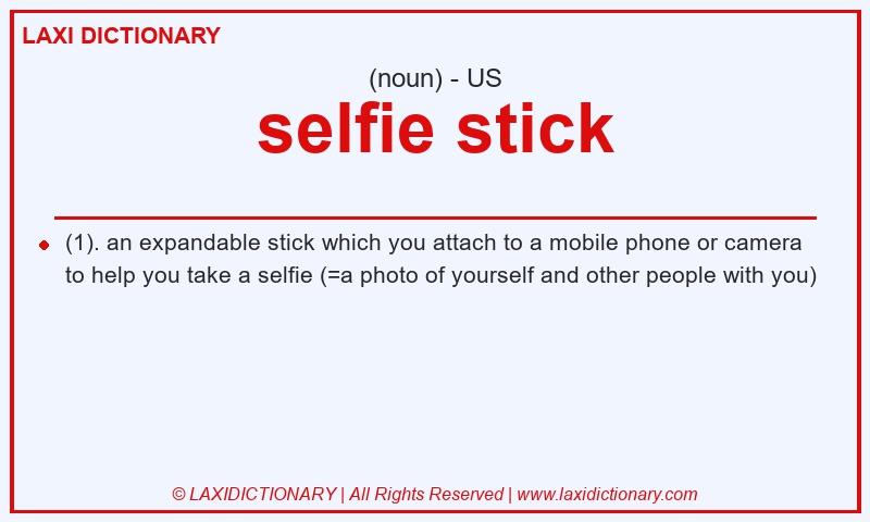 Definition selfie stick in American English