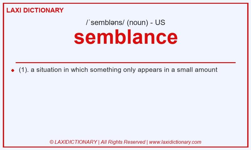 Definition semblance in American English