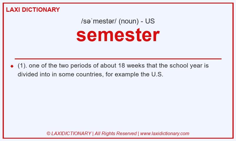 Definition semester in American English