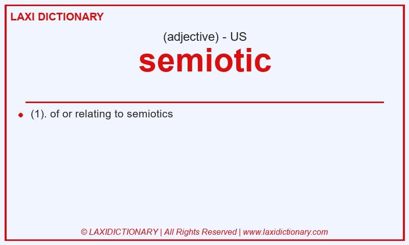 Definition semiotic in American English