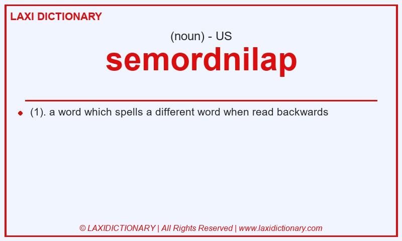 Definition semordnilap in American English