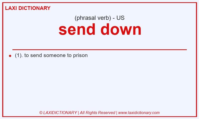 Definition send down in American English