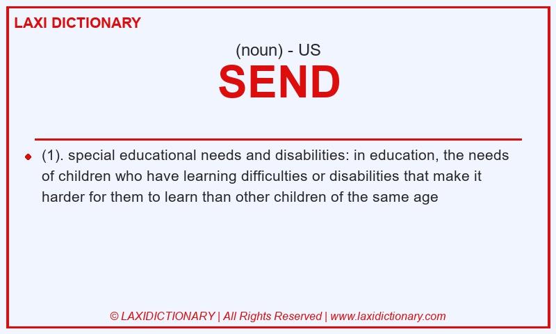 Definition SEND in American English