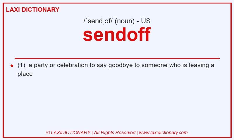 Definition sendoff in American English