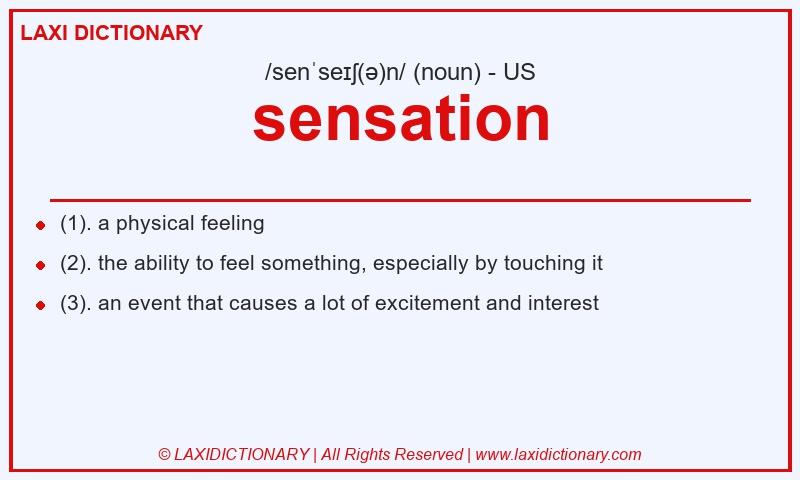 Definition sensation in American English