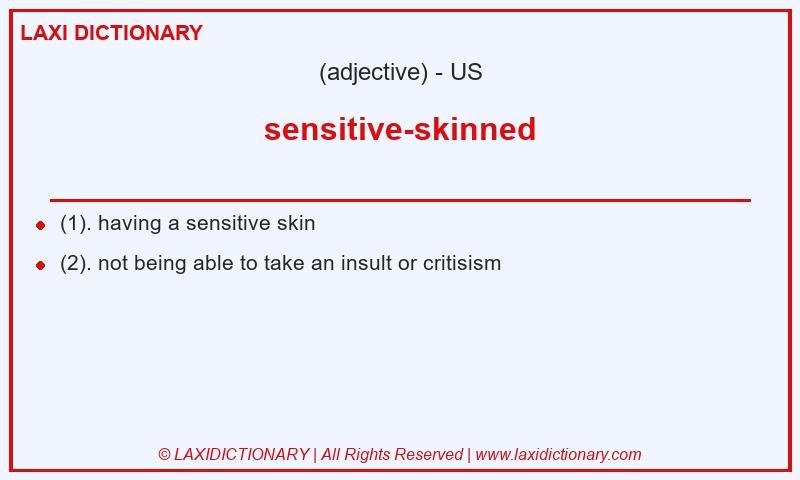 Definition sensitive-skinned in American English