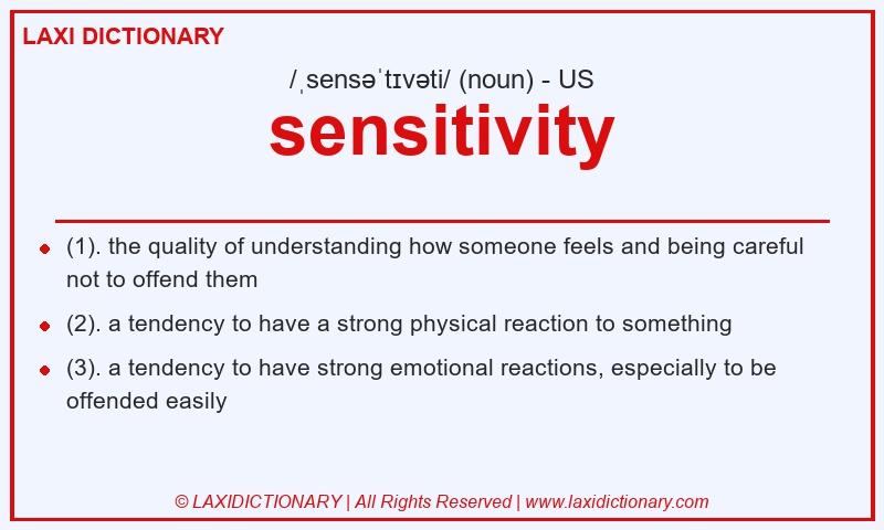 Definition sensitivity in American English